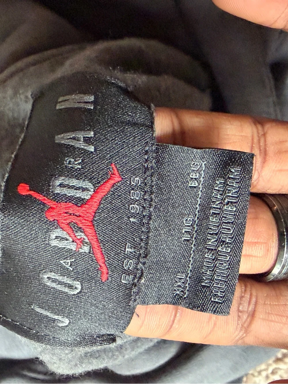 Jordan Black Pullover Hoodie with Red Jumpman